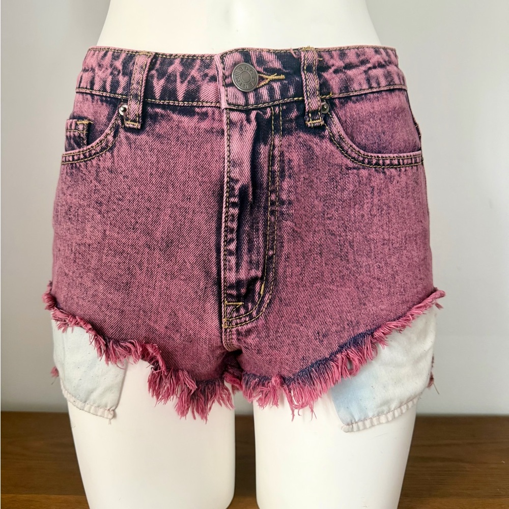 BDG Wine Red Jean Shorts